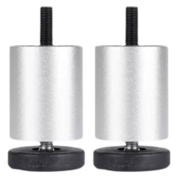 2x Muebles Ajustables Patas De Aleación De Aluminio Patas De Soporte Para La Cama De Silla De Sofá 8 Cm De Plata