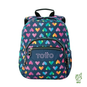 Mochila Escolar Para Niña Notebook 10"" Tempera Azul Totto