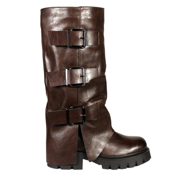 Bota Alta Hebilla Mujer 25 Yassne Marron