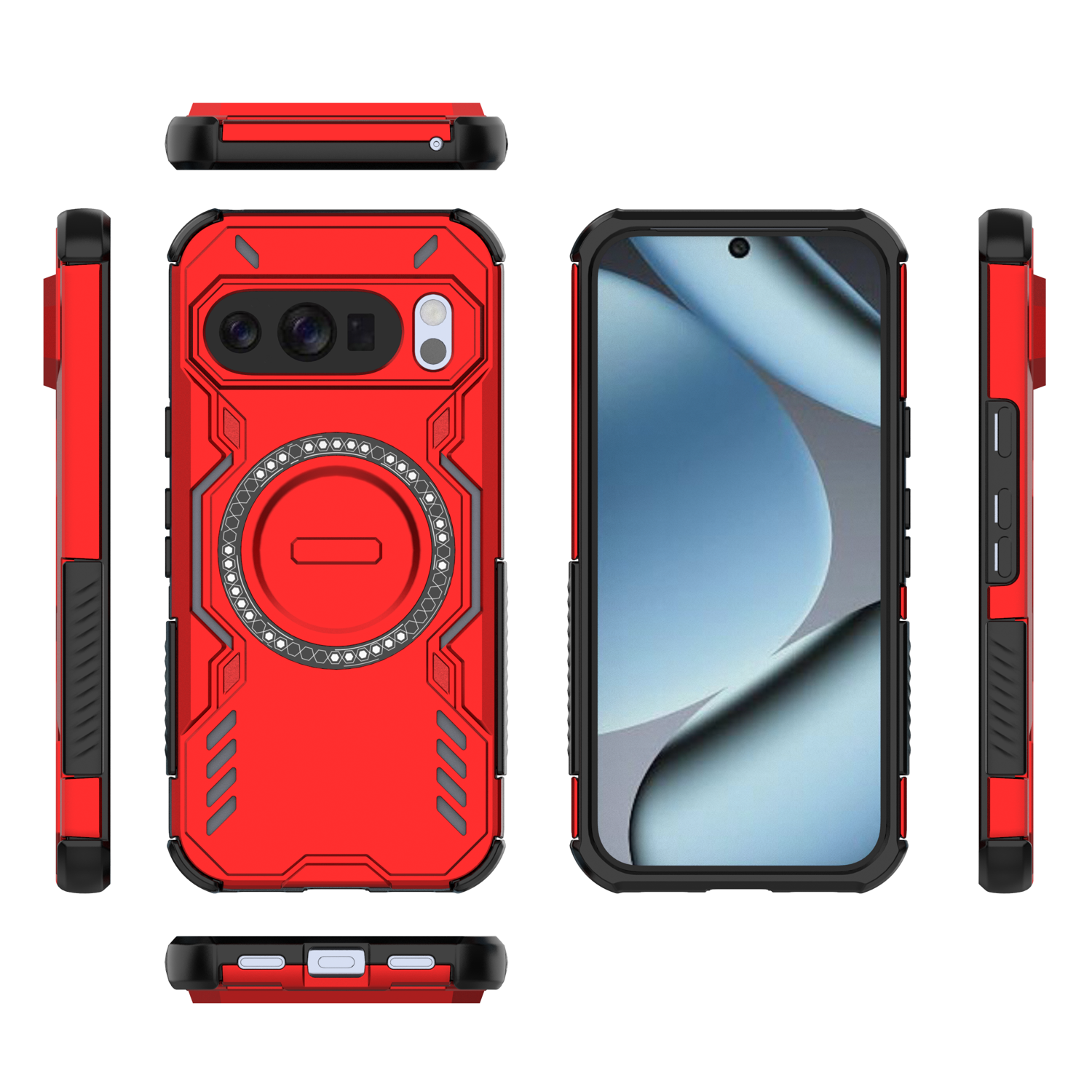 Funda Gangxun Para Google Pixel 10 Pro 5G , Magnética, Resistente A Golpes, Con Soporte, Unisex, Carga Inalámbrica