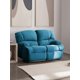 thumbnail image 2 of Bergere Perugia Reclinable 2 Cuerpos Tela Velvet Azul Petroleo, 2 of 7