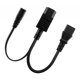 thumbnail image 3 of Nuevo Cable Adaptador De Corriente IEC320-C14 A C13 + C7 Macho A Hembra Conector De Servidor UPS De 3 Pines, 3 of 5