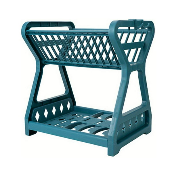 Modern Double Layer Dish Rack - Keep Your Kitchen Organized with this Stylish Dish Drying Rack - Fits Bowls - Home Kitchen Supplies