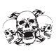thumbnail image 2 of Pegatinas Para Capó De Coche Con Cabeza De Calavera, Calcomanía Gráfica Para Camiones, Barcos, Yates, Negro, 2 of 5