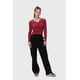 thumbnail image 4 of Polera Mujer Abotonada Burdeo, 4 of 4