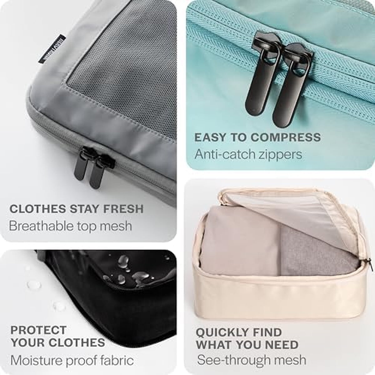 Aerotrunk - Organizadores De Maleta 6 Piezas Nylon Compresian