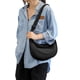 thumbnail image 2 of Bolso bandolera mediano de nailon con forma de media luna para mujeres y hombres, bolso de hombro de moda con correa ajustable para viajes casuales diarios, 2 of 7
