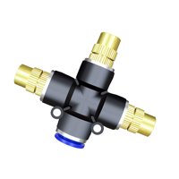 Magideal - Boquilla De Niebla Tres Atomización Fina Nebulización Equipo De Rociador De Titanio Combinación De Enfriamiento Aspersor De Riego De Jardín Invernader