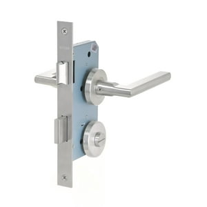 Stark Design - Cerradura De Embutir Función Baño, Seguro Interior / Ranura Emergencia Exterior. Manillas Modelo: Maite. (Acero Inoxidable 304). Sku: Sde230-Ai.Kit.Maite