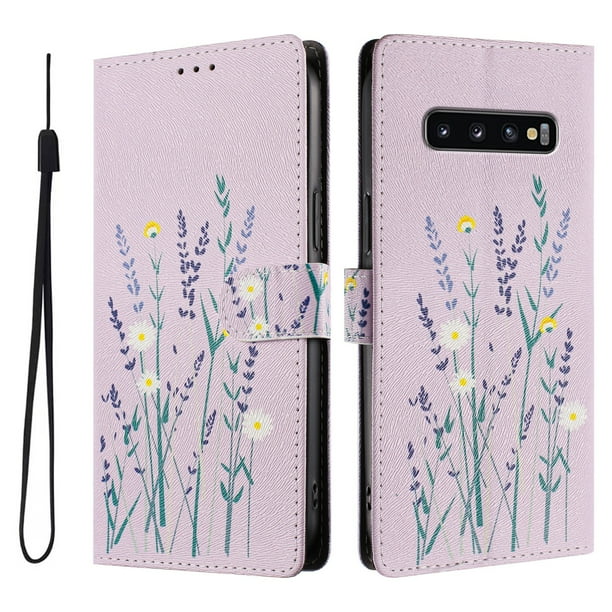 FOXDOCK Funda Tipo Cartera para Samsung Galaxy S10 Plus con Soporte y Correa – Diseño de Patrones Lindos