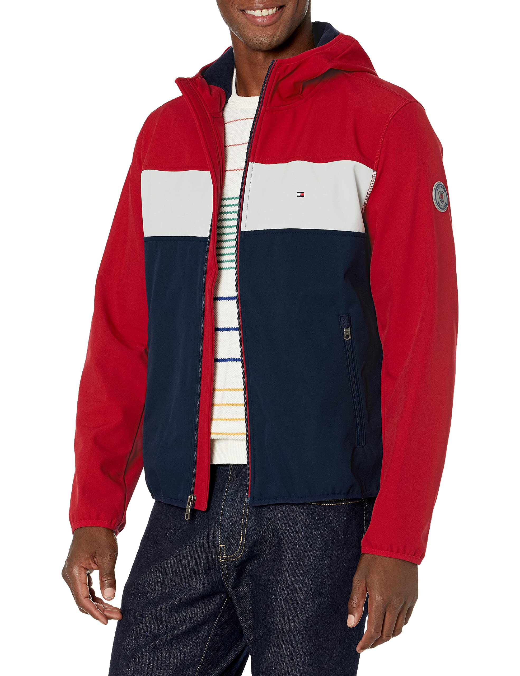 Chaqueta Tommy Hilfiger Con Capucha Performance Soft Shell Para Hombre