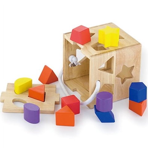 Viga - Juguete Madera Caja Encaje Formas