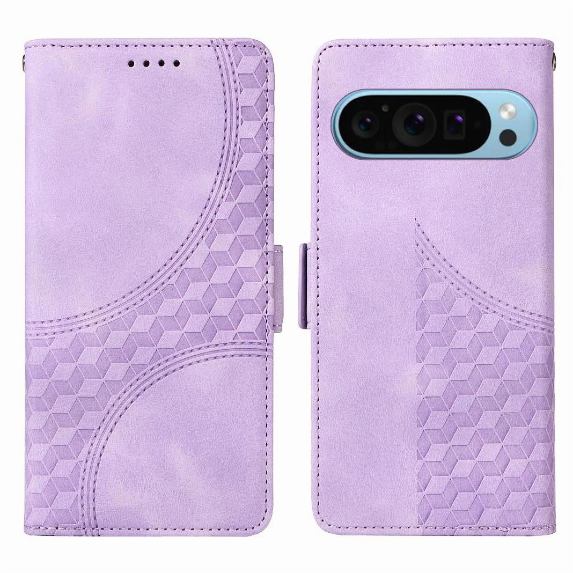 Carcasa Foxdock Google Pixel 9 De Cuero Pu, Diseño Acolchado Clásico, Protección Contra Caídas Y Rayones