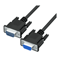 Genérica - 2M Cable Extension Serial Db9 Machohembra Rs232
