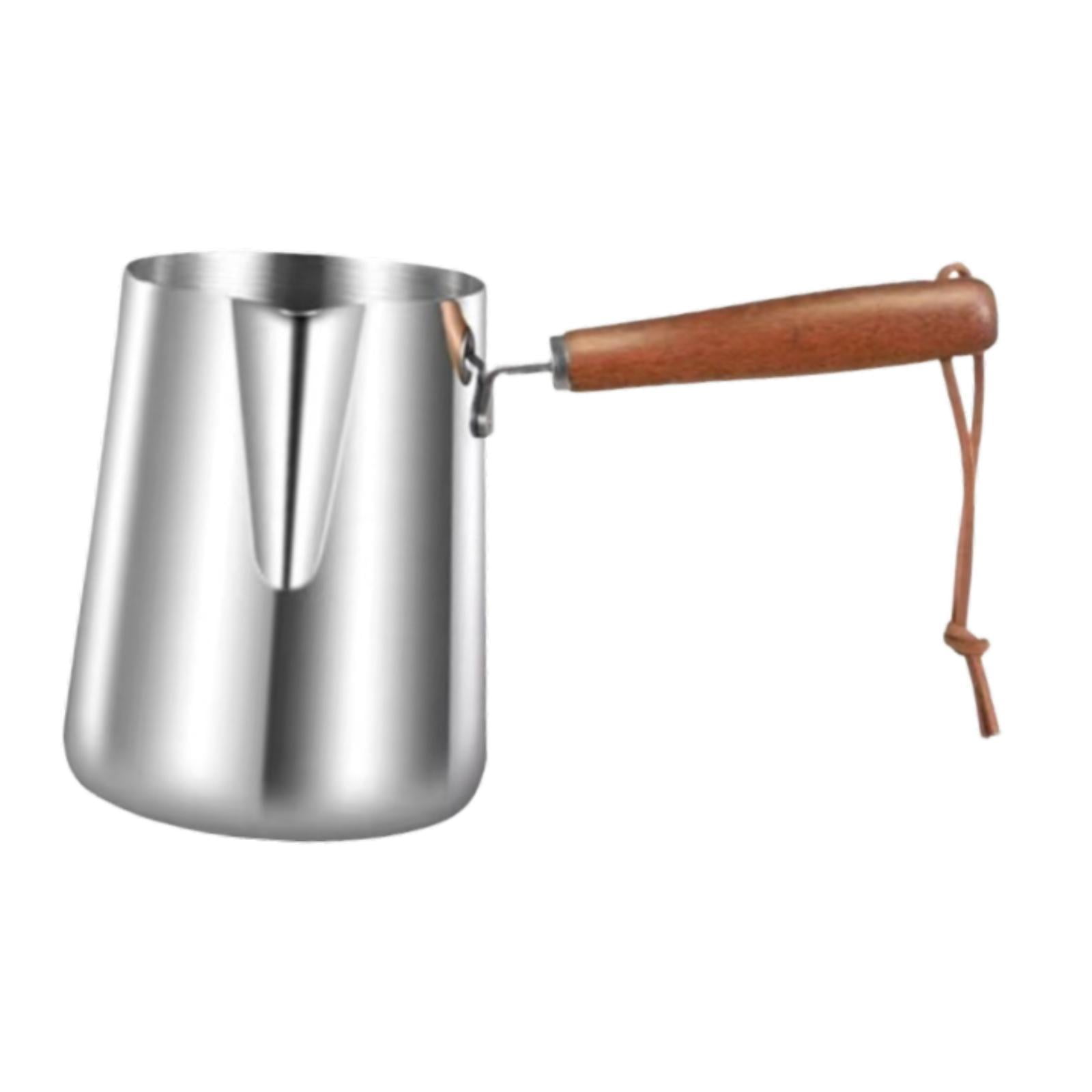 Magideal - Cafetera Turca, Calentador De Café, Espumador De Leche Y Cafetera De Acero Inoxidable Para Una Buena Distribución Del Calor Para La Hostelería Y Como 600 Ml 8 Cm X 115 Cm