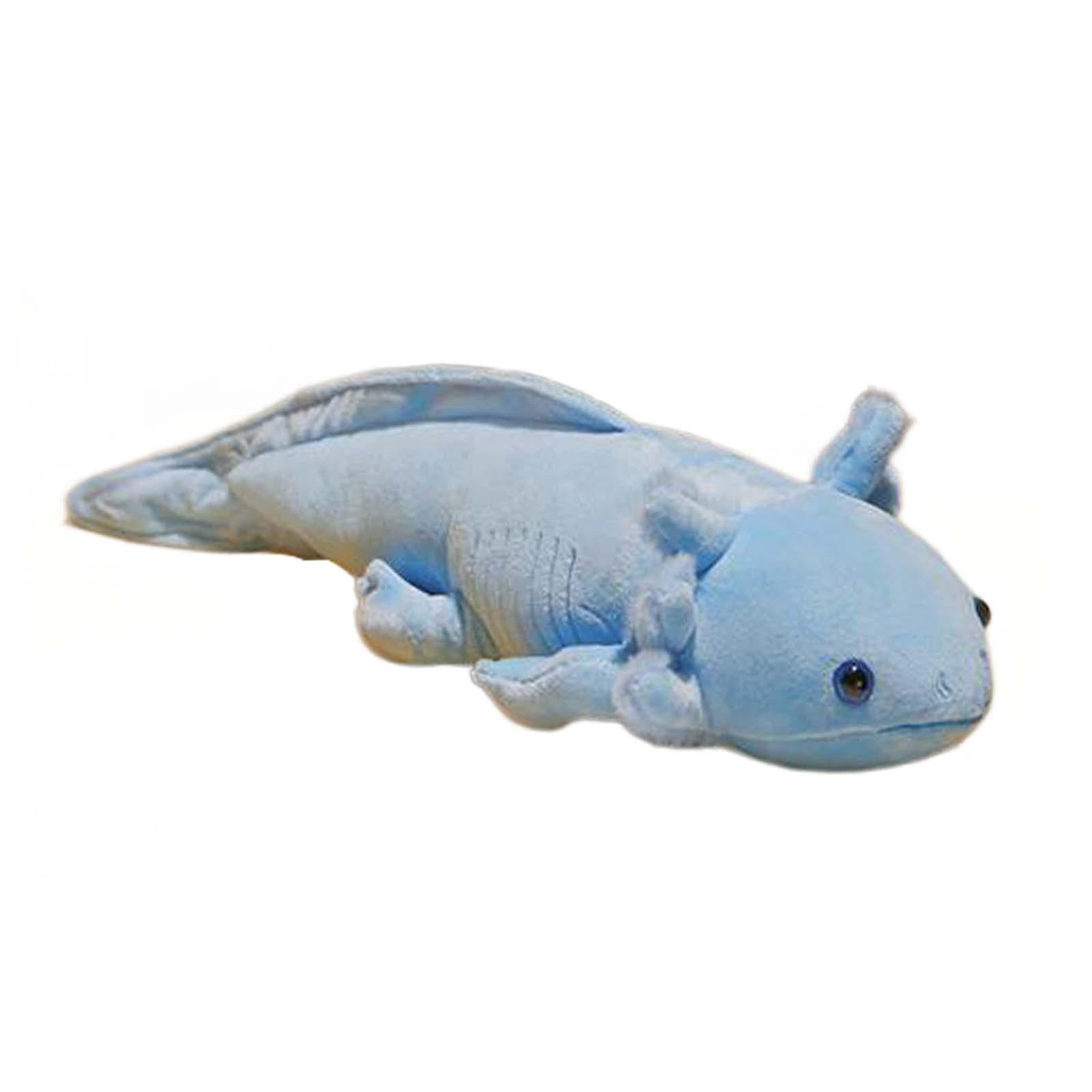 Bothyi - Almohada De Peluche Axolotl Realista, Regalos, Muñeco De Peluche Axolotl Tierno Abrazable, Azul