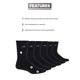 thumbnail image 2 of Calcetines Adidas Athletic Cushioned Crew para mujer, 6 pares, negro/aluminio, 2 of 8