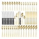 thumbnail image 1 of Juego de vajilla de acero inoxidable de 48 piezas, cuchillo para carne estilo occidental para 8 personas, tenedor, cuchara en caja de regalo, 1 of 5