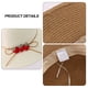 thumbnail image 3 of Sombrero de paja para niños de 52 a 54 cm de circunferencia, bonito sombrero de ala ancha con diseño de fresa, sombrero de verano, protector solar, sombrero de pescador, sombrilla de viaje., 3 of 5