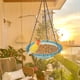 thumbnail image 3 of Baño De Aves Colgante Alimentador De Semillas Jardín Plato Colgante Bandeja Para El Patio Trasero Salvaje Que Atrae Aves (azul Capa Única), 3 of 3