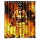 thumbnail image 1 of Cortina de ducha con diseño de bomberos y bomberos, juego de cortina de baño con ganchos, tamaño 60 x 72 pulgadas, 1 of 3
