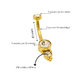 thumbnail image 3 of Piercing ombligo navel 10 mm 14G titanio ASTM F136 G23 espiga dorada, 3 of 3
