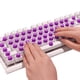 thumbnail image 1 of Adhesivo de teclado Majeree para uñas largas con letras, color morado, 64 unidades, 1 of 6