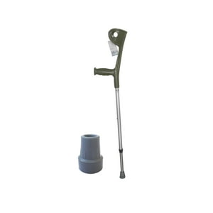 Glomed - Pack Bastón Europeo Codera Fija + Regatón Gris 1,9 Cm Gris