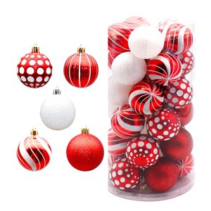 Bothyi - Bolas De Navidad Colgantes Bolas De Decoración Colgante Para Exteriores 30 Piezas Rojo