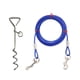 thumbnail image 1 of Cable De Amarre Para Perros Y Cadena Para Perros De Estaca Para Jardín De Playa, Perros Pequeños A Medianos, Cable Azul De 500 Cm, 1 of 5