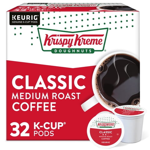 Cápsulas De Café Krispy Kreme Clásico Tostado Medio Para K-Cup, 32 Unidades