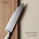 thumbnail image 3 of CAROTE 14-Piece Knife Set with Wood Block, Rust-Resistant, Cream, 3 of 3