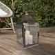 thumbnail image 3 of Farol para velas Decozen con cristal grande de color marrón, juego de 4, 3 of 7