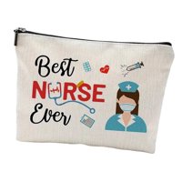 Magideal - Bolsa De Maquillaje Para Enfermera, Bolsa De Cosméticos, Bolsa De Viaje Cosmética, Regalo De Enfermera Portátil Multiusos Para Fiesta, Día De La Enfer Estilo A