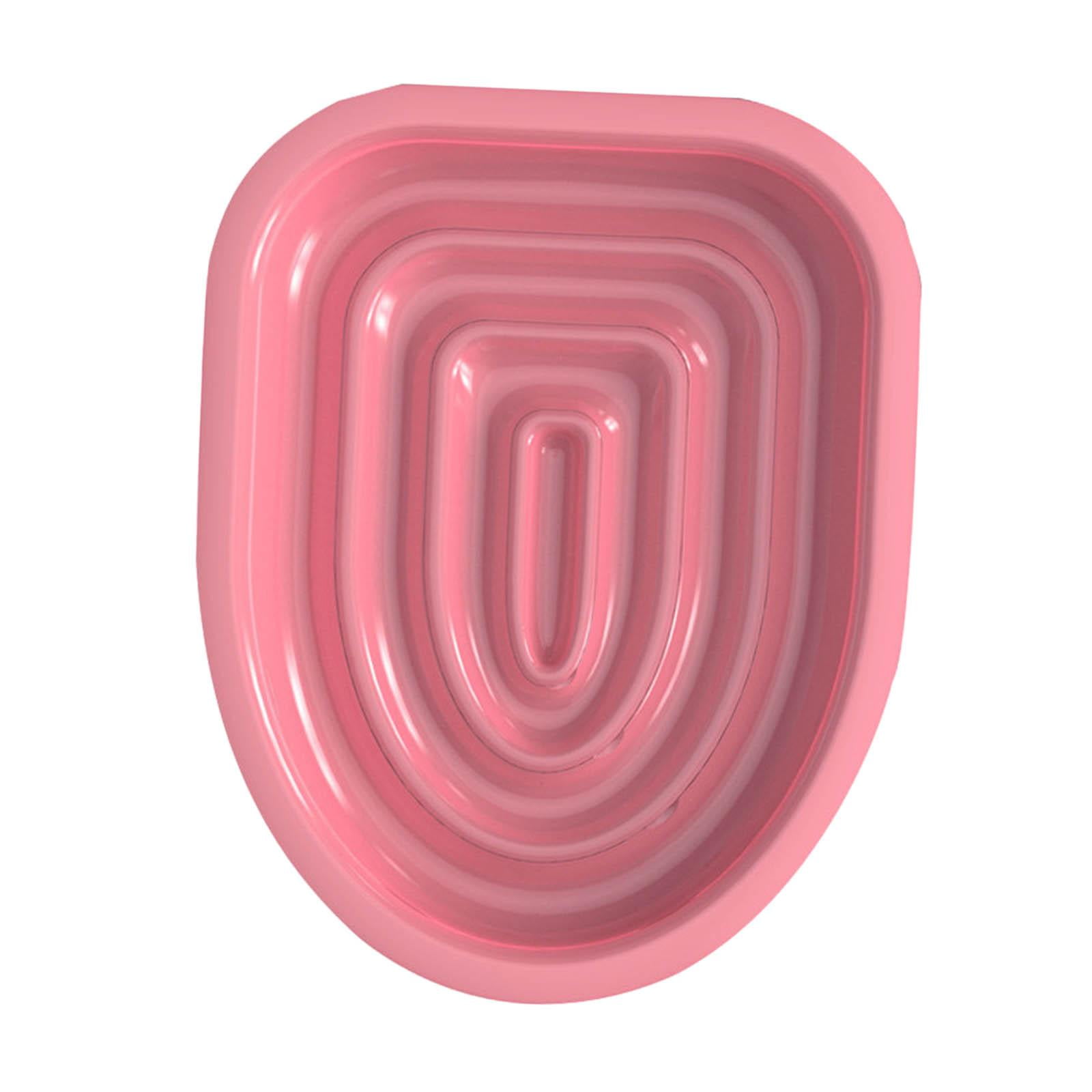 Ioensy - Entrenador De Inodoro Para Gatos, Asiento Urinario De Plástico Para El Hogar, Orinal, Juego De Entrenamiento Para Inodoro Para Gatos, Rosa, Solo Bandeja