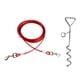thumbnail image 1 of Cable De Amarre Para Perros Y Estaca Para Perros Para Patio Para Correr Al Aire Libre Camping Cachorro 500 Cm Rojo, 1 of 5