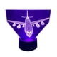 thumbnail image 2 of Lampara Ilusion 3d Avión De 7 Colores Base Touch, 2 of 6