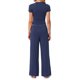 thumbnail image 3 of INSPIRE CHIC Conjuntos de Pijama para Mujer, Top de Manga Corta de Punto, Pantalones Largos Anchos con Volantes, Chándal de 2 Piezas, Conjuntos de Pijamas para Estar en Casa, Talla M, Azul Marino, 3 of 6
