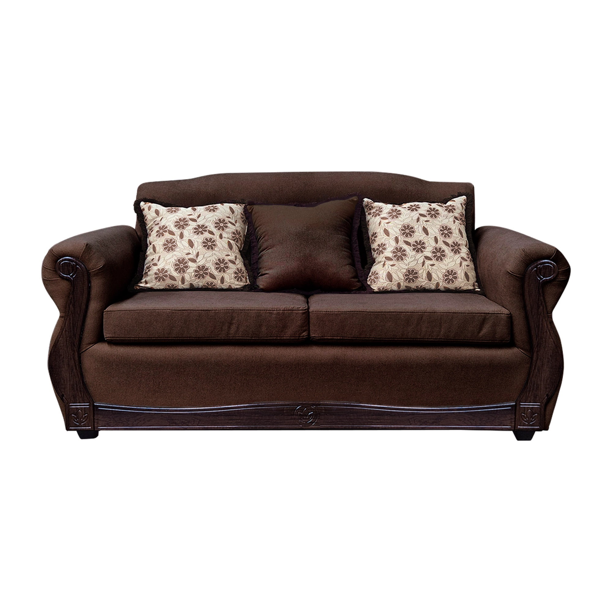 América Decora - Sofá Con Resorte Estructural Grand Santi Chenille 3 Personas Café