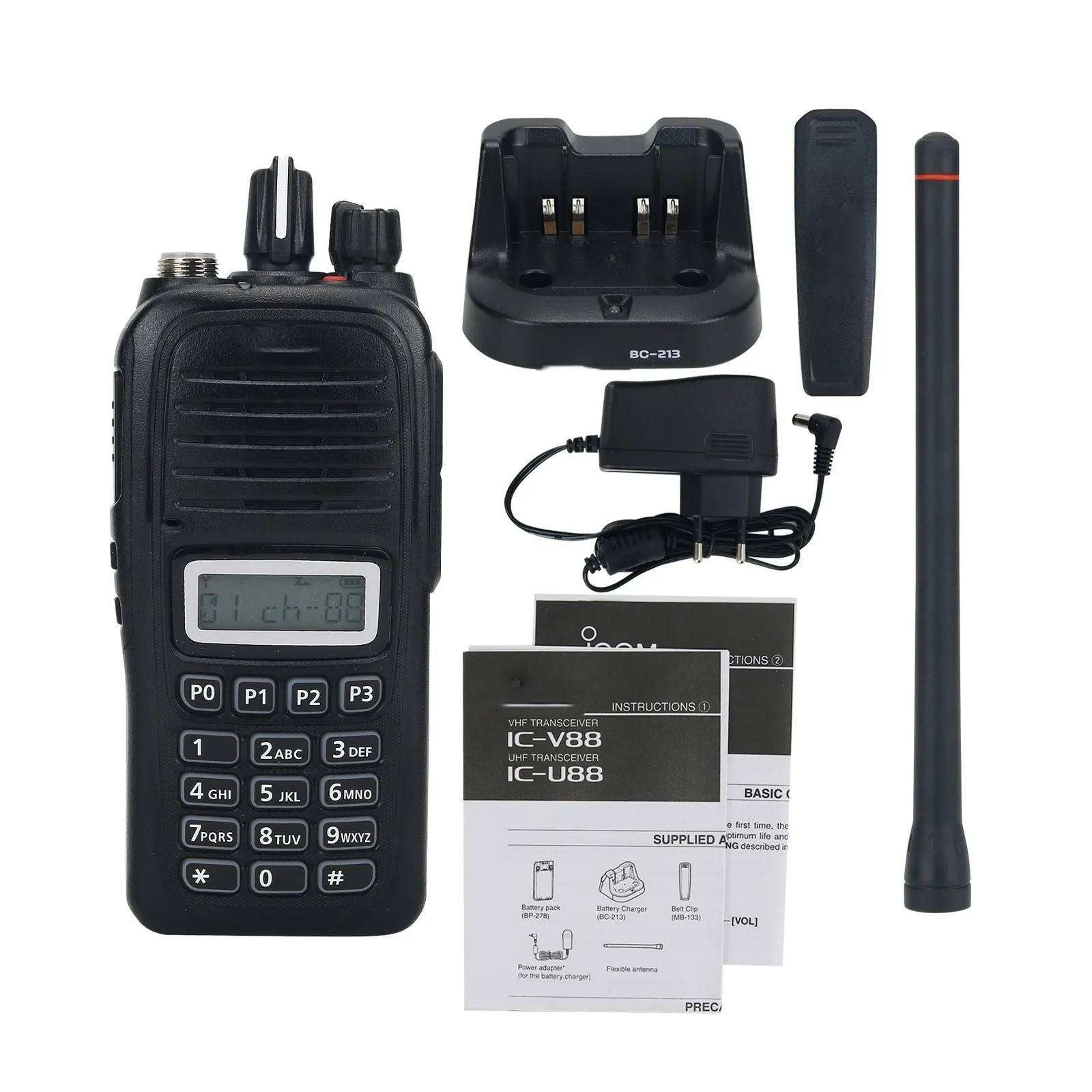 Icom Ic-v88 Transceptor Vhf Portátil De 5.5w Con Protección Ip67 Y 128 Canales De Memoria，walkie - Talkie