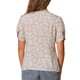 thumbnail image 3 of INSPIRE CHIC Blusa de Mujer con Cuello Peter Pan, Manga Corta Abullonada Floral, Ribete en Contraste, Abotonada, Talla S, Naranja, 3 of 6