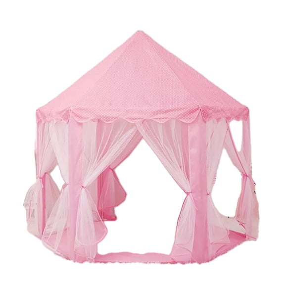 Carpa Castillo Infantil Hexagonal Princesa Rosa Para Niñas Rosa