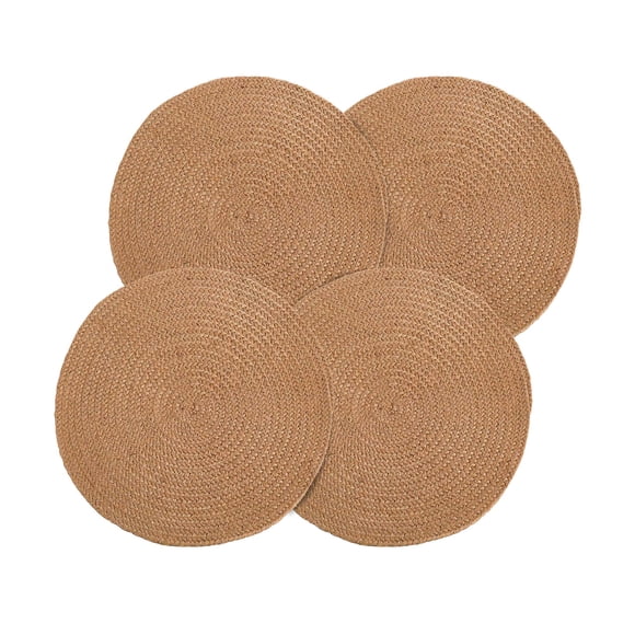 Mantel individual SARO LIFESTYLE, diseño natural, yute, 15 cm (juego de 4)