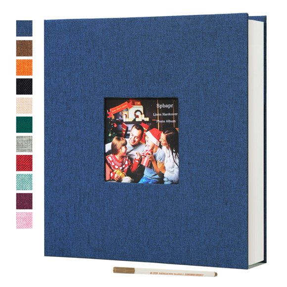 Álbum de fotos Spbapr de lino 28x26 cm 40 páginas DIY