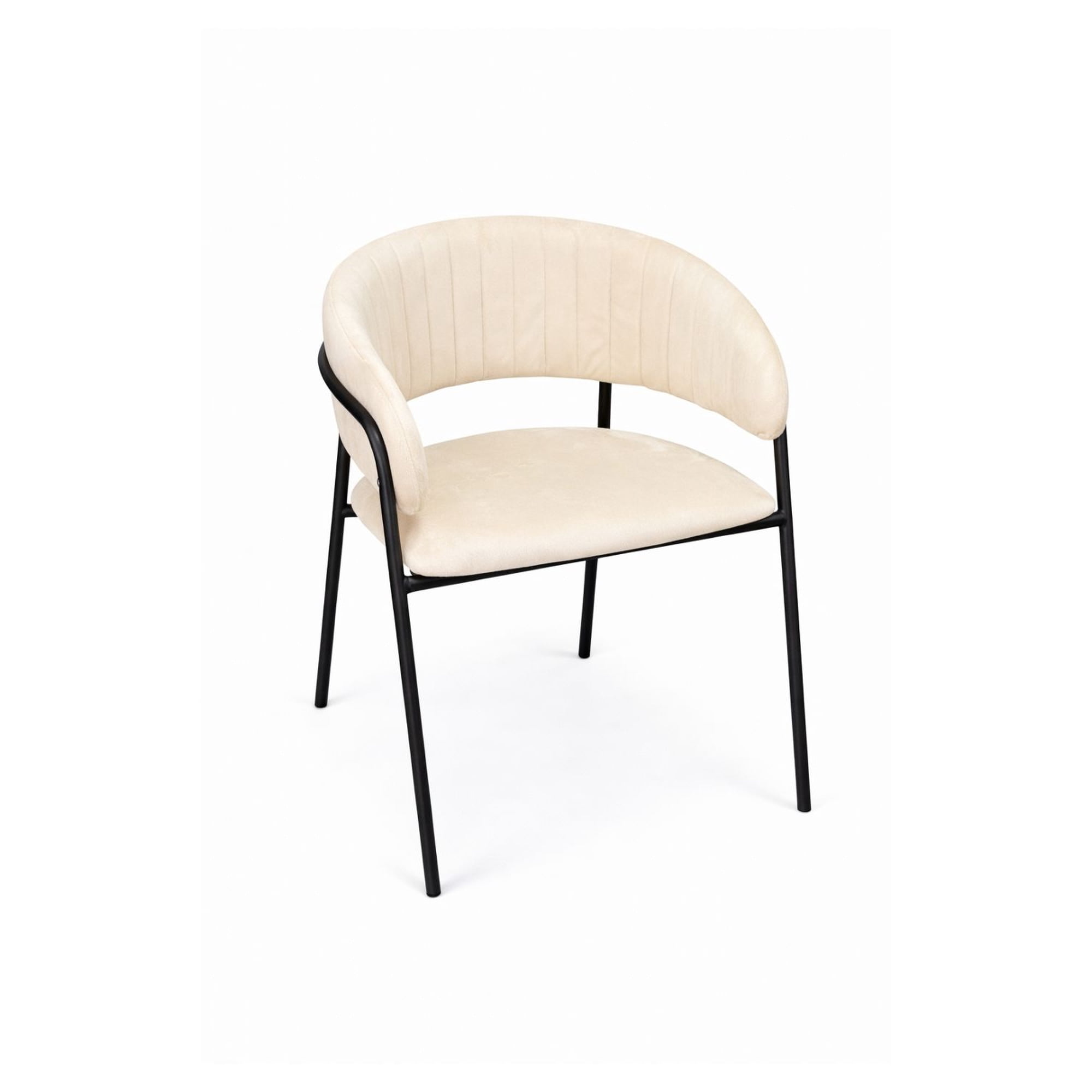Habita2 Chile - Sitial Terciopelo Patas Negras Beige