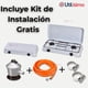 thumbnail image 4 of Cocina Encimera a Gas Licuado 2 Platos+KIT de instalación Cocinilla Blanco, 4 of 7