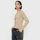 thumbnail image 3 of Sweater Mujer Cárdigan Botones Beige Corona, 3 of 5