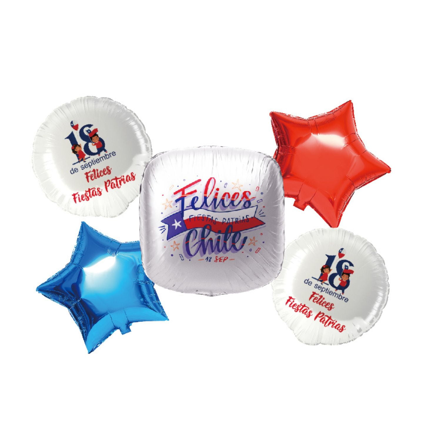 Genérico - Set De Globos Metalizados Feliz 18 Para Decorar 5 Pzas