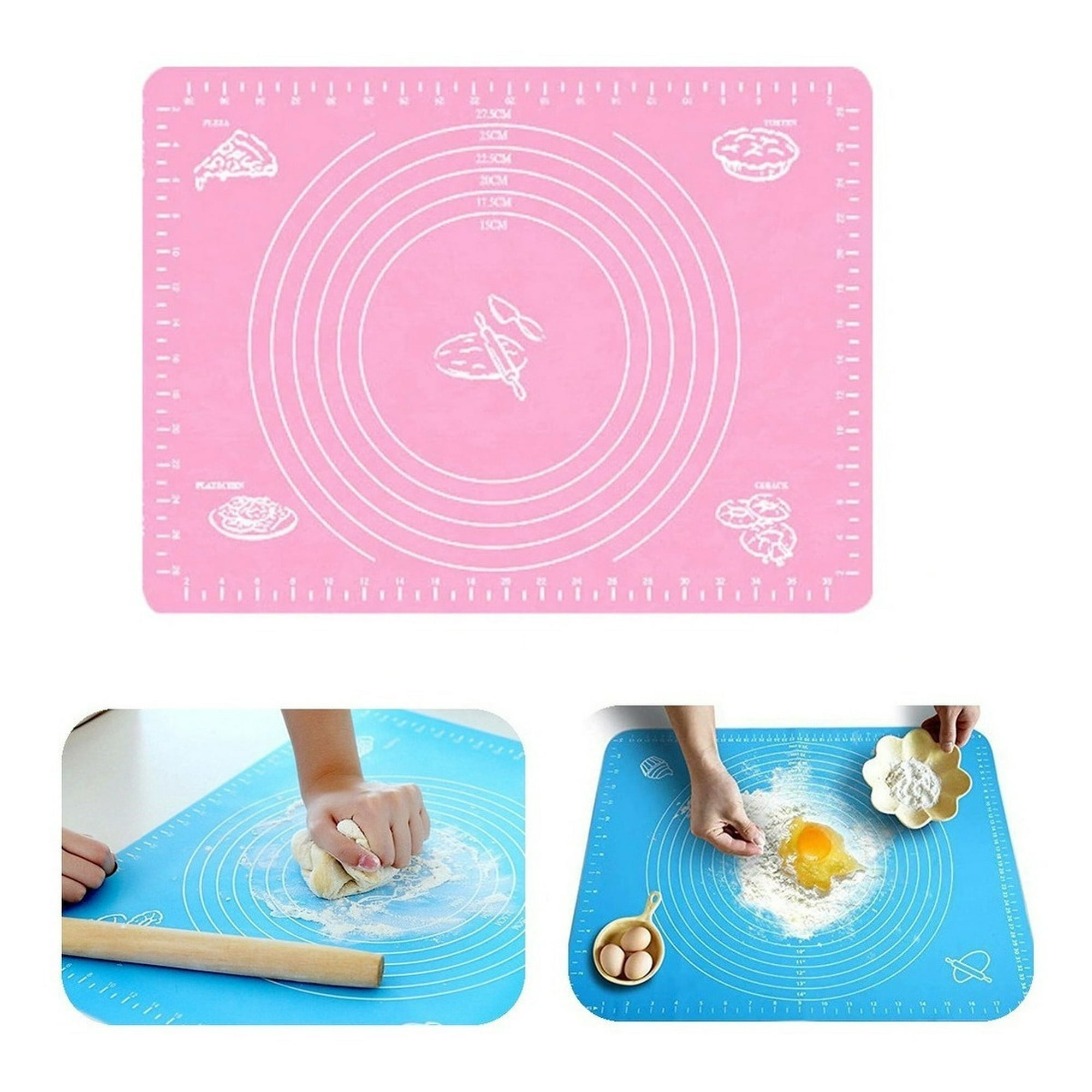 Genérico - Lámina Silicona Amasar Bizcocho Pizza Pan Fondant 50x40 Cm