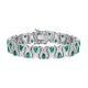 thumbnail image 1 of Pulsera de Esmeralda Creada Chapada en Oro de 18K Pulsera de Tenis de Plata Esterlina S925 para Mujer, 1 of 5